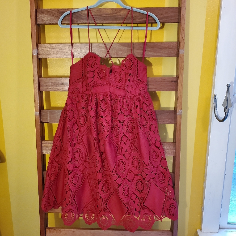 NWOT Maeve (Anthropologie) Red Babydoll Dress Sz 4